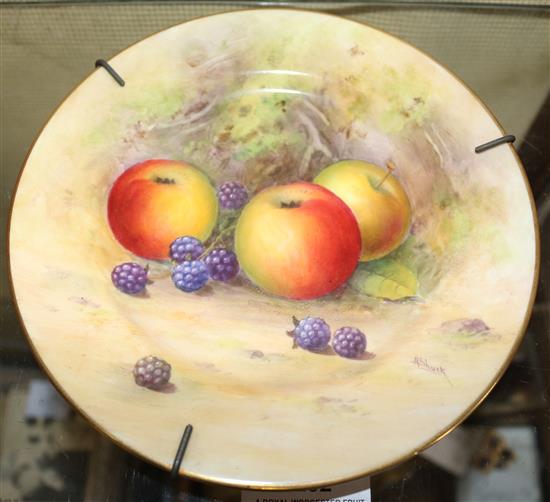 A Royal Worcester fruit painted plate(-)